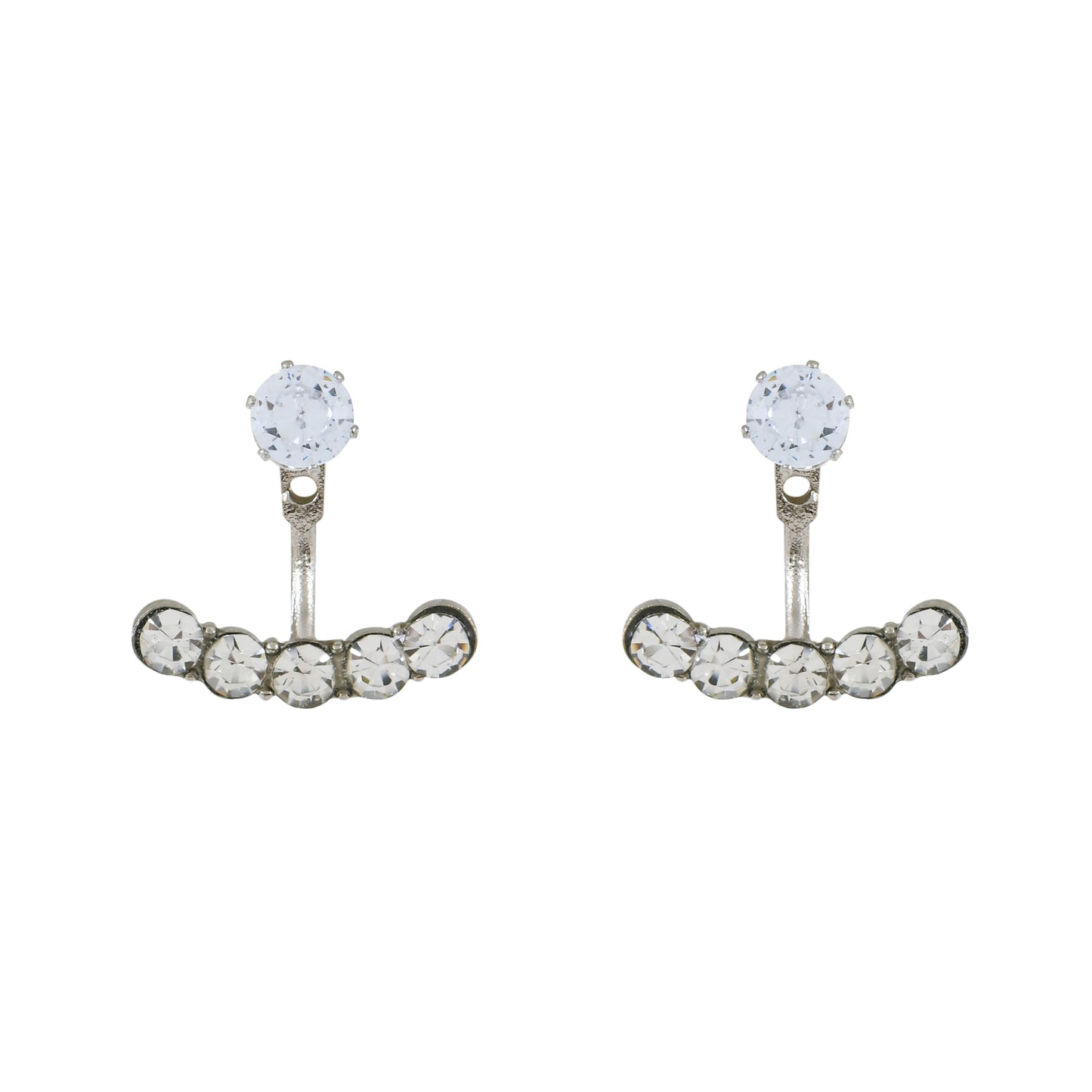 Silver CZ Ear Jackets