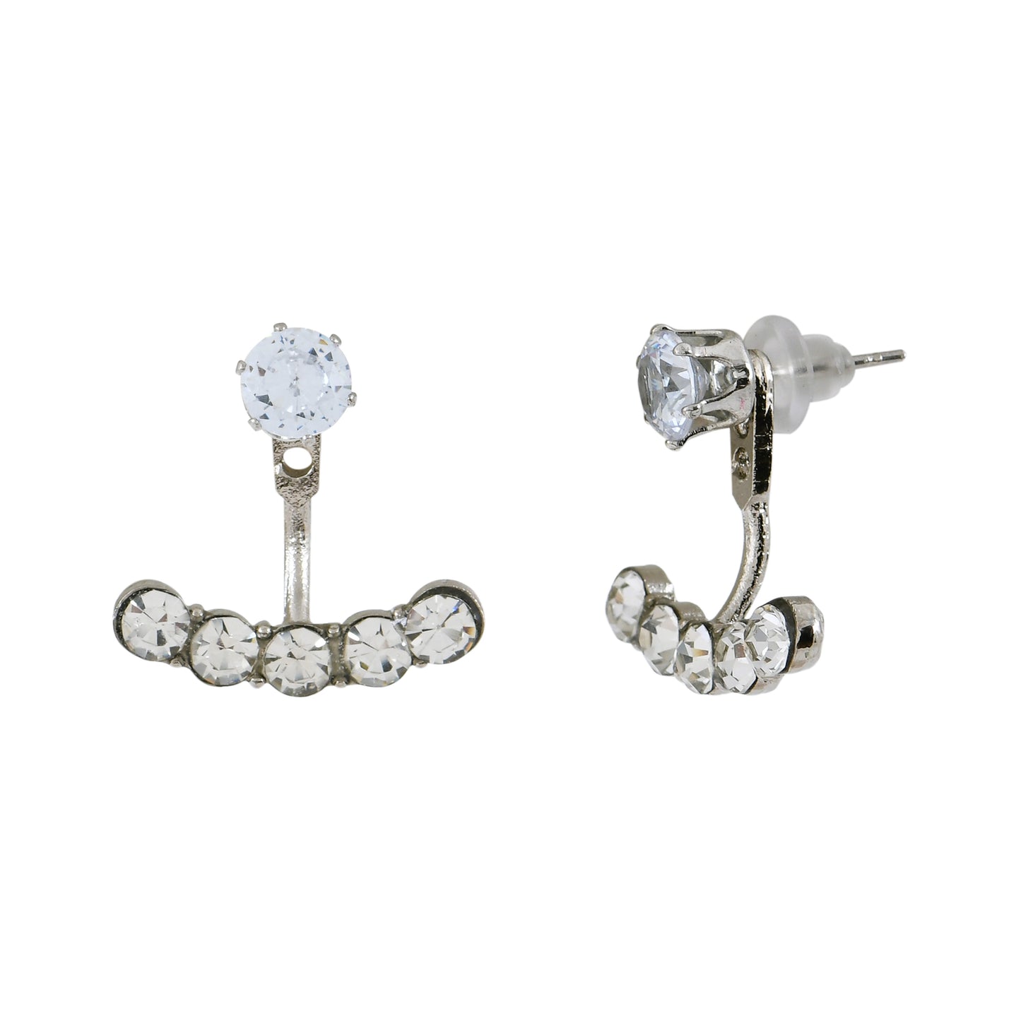 Silver CZ Ear Jackets