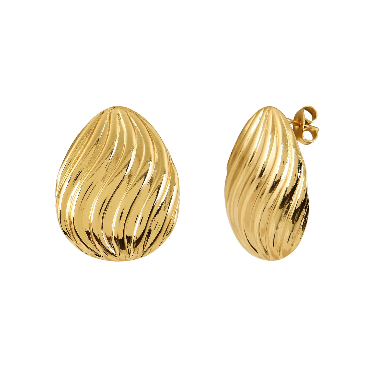 Gold Leaf Texture Studs