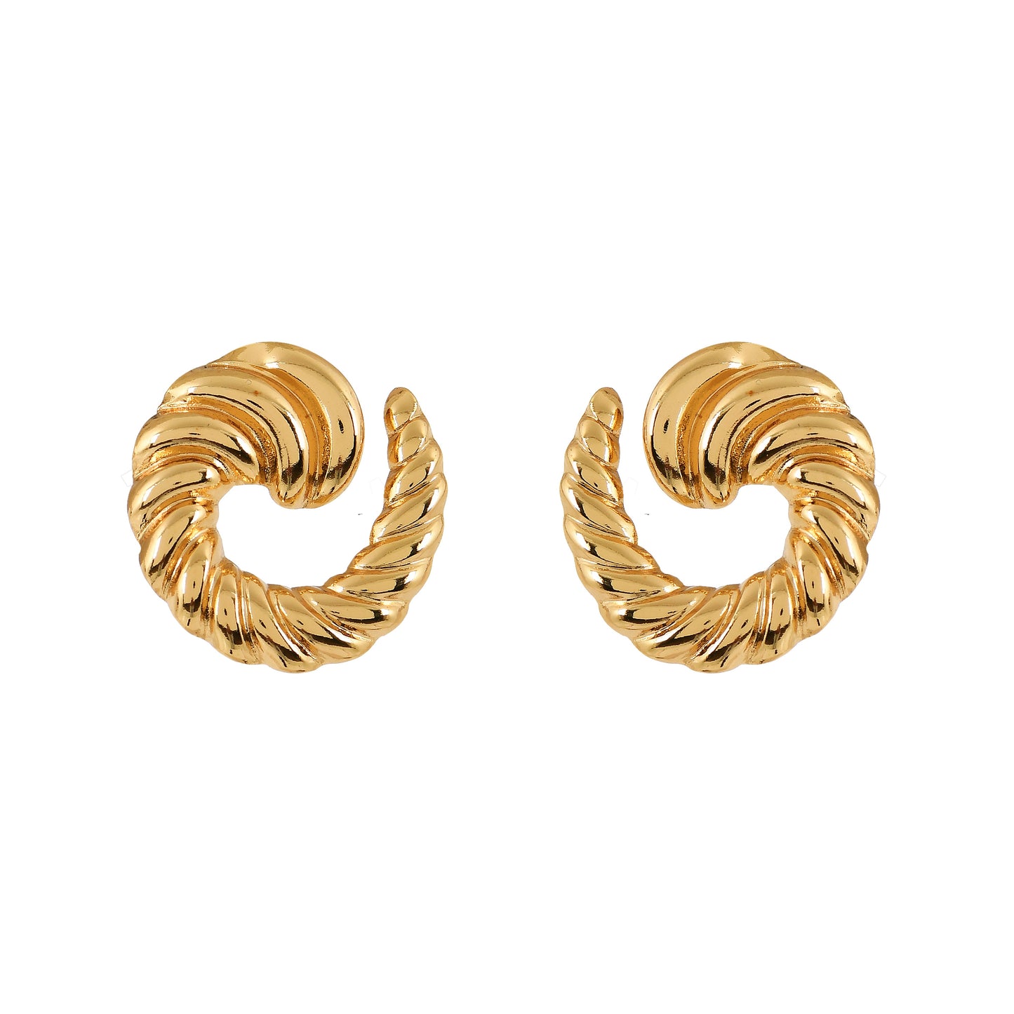 Gold Twisted Hoop Earrings