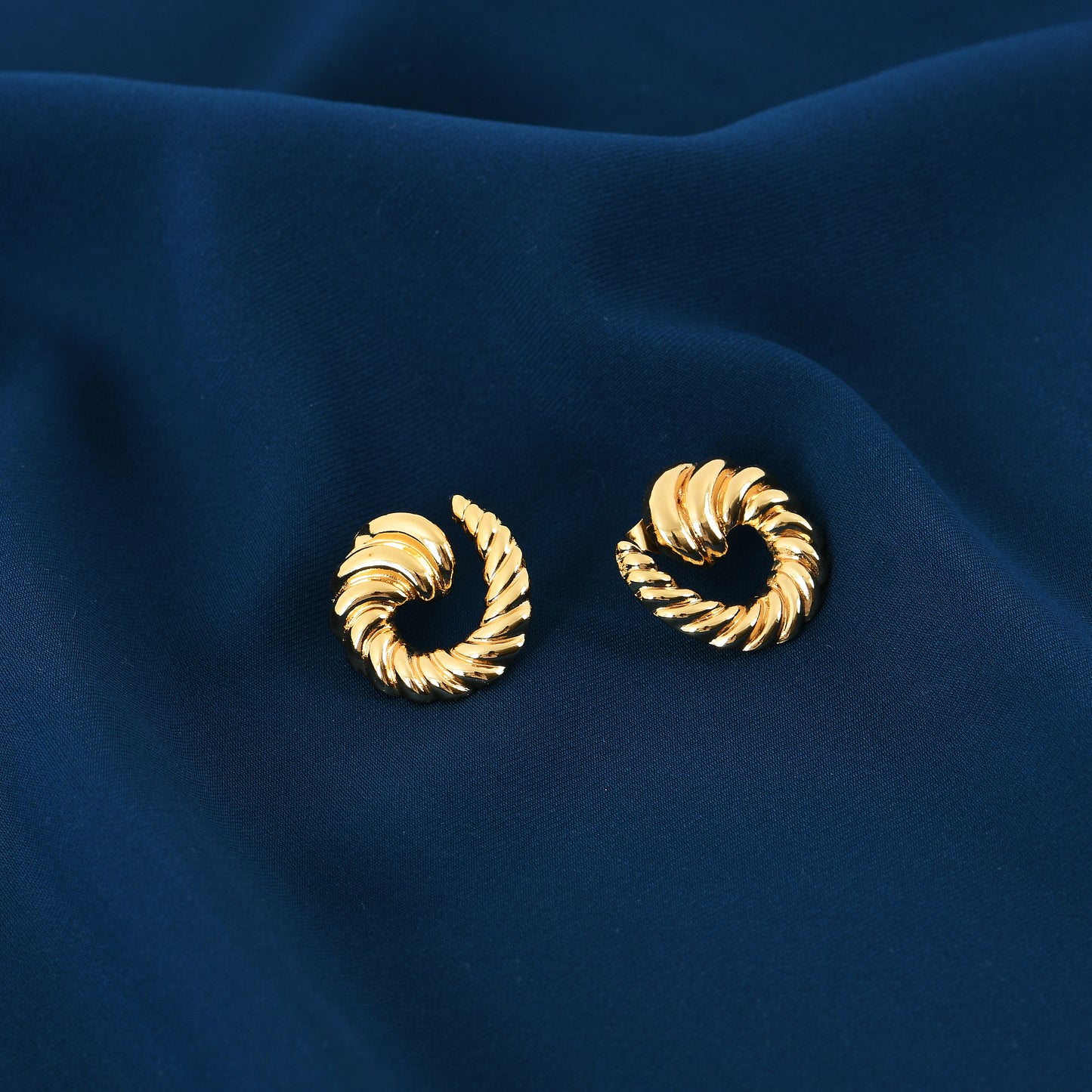 Gold Twisted Hoop Earrings