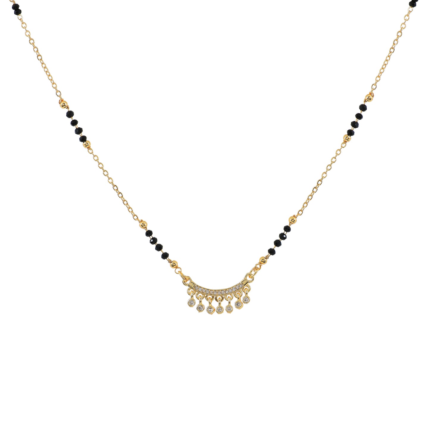Gold CZ Minimal Mangalsutra.