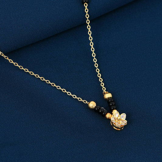 Gold Floral Blossom Mangalsutra For Women
