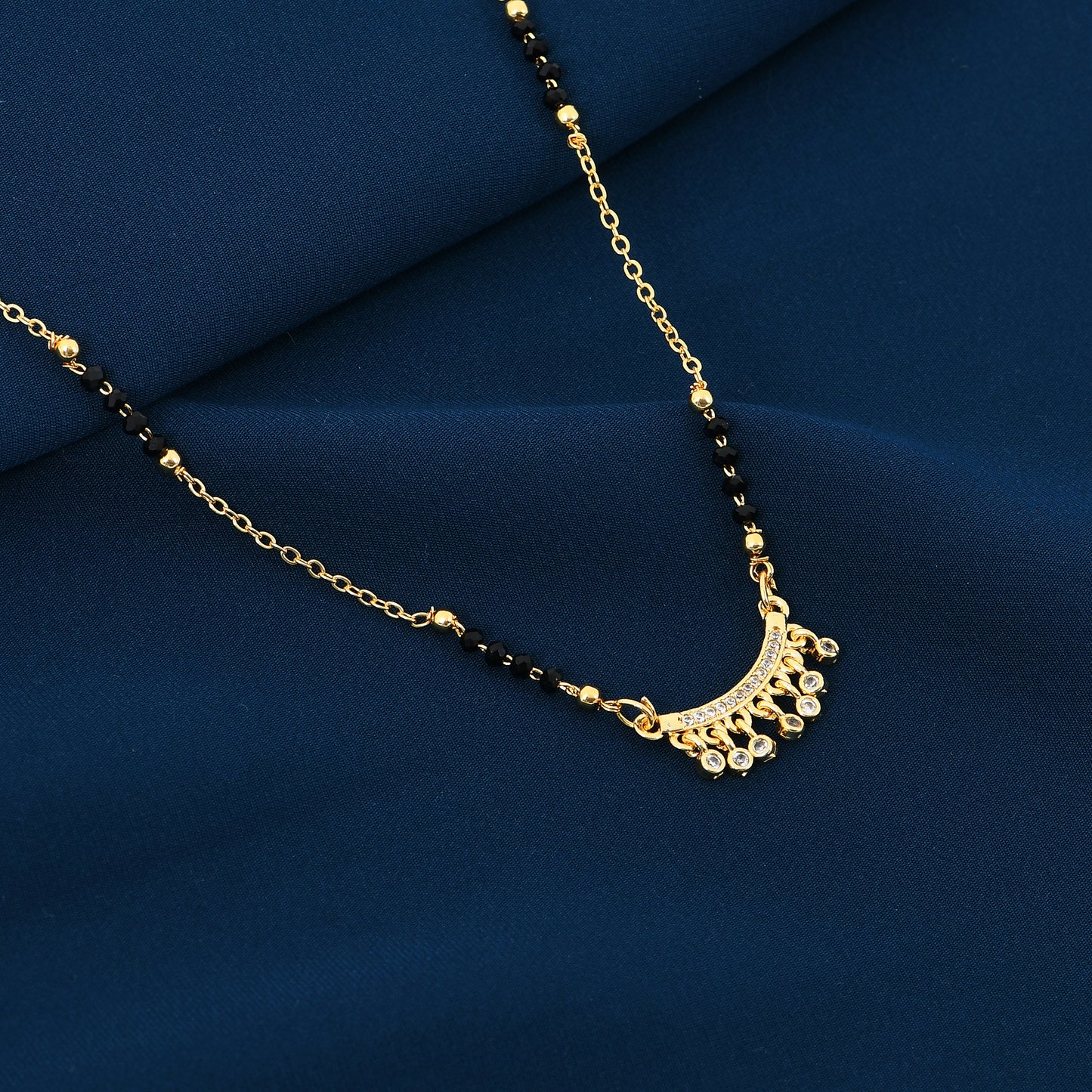 Gold CZ Minimal Mangalsutra.