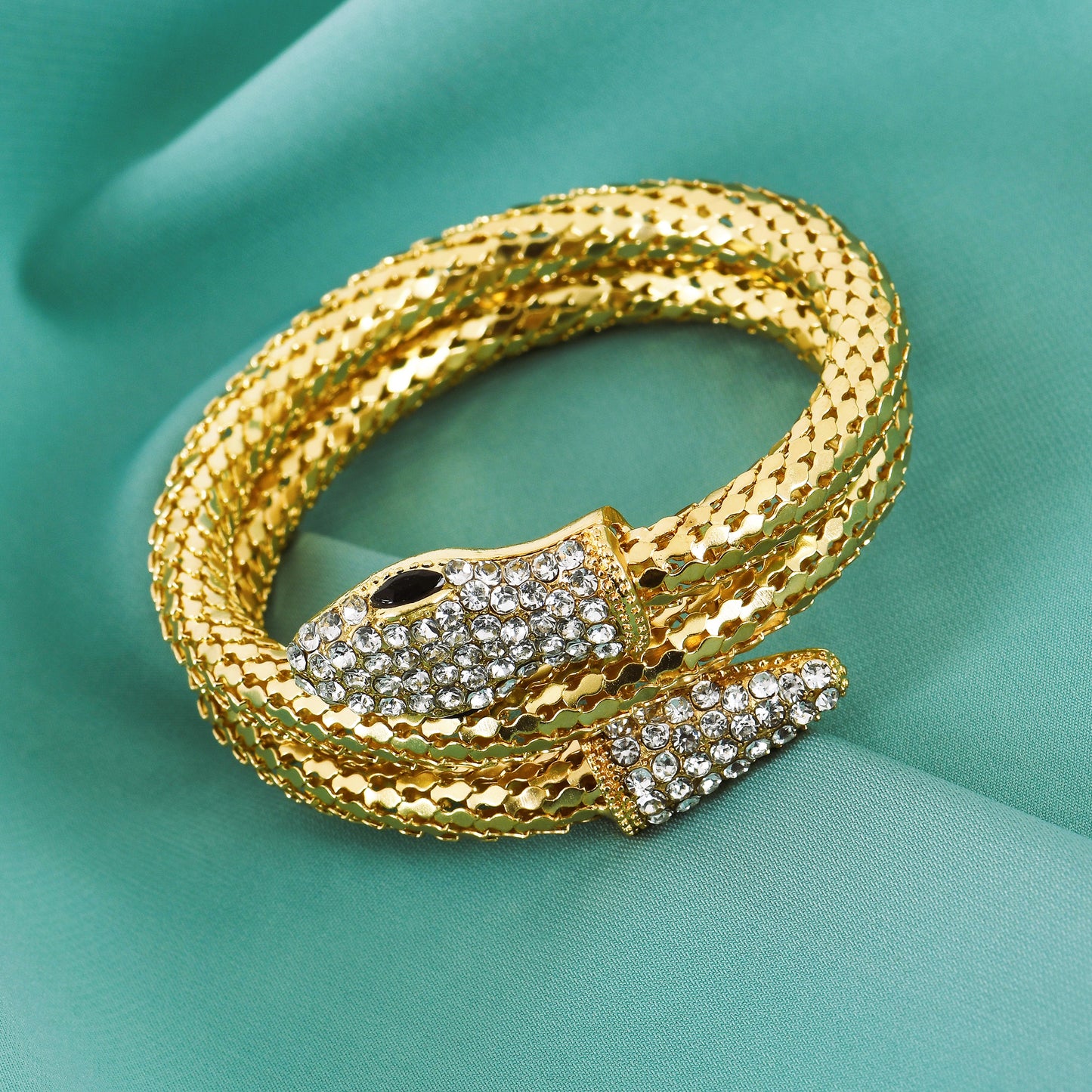 Golden Snake Wrap Bracelet