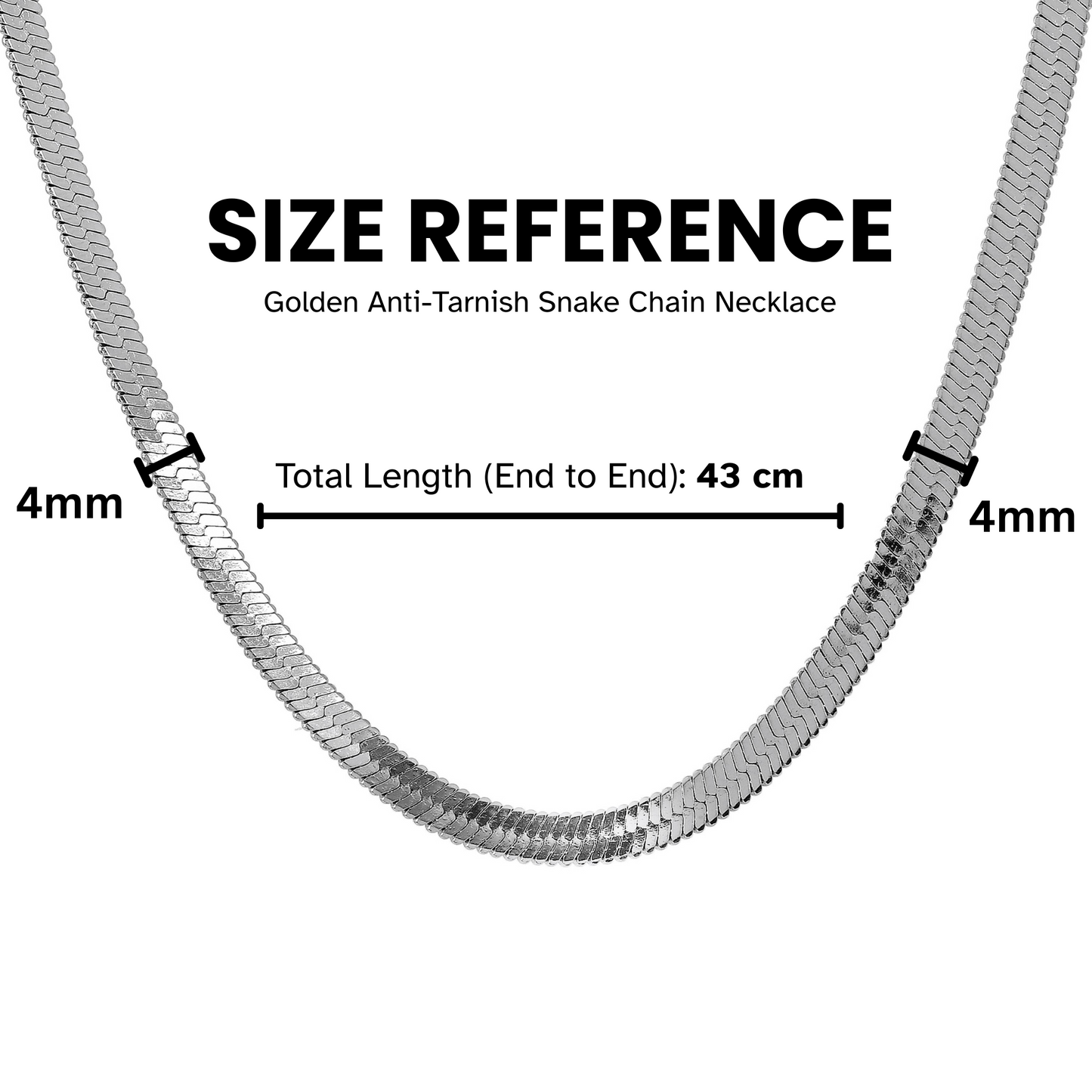 Silver Plated Snake Chain For Women