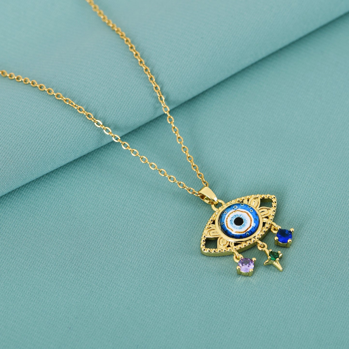 Evil Eye Sphere Pendant Necklace for Women – a perfect party wear necklace with elegant charm