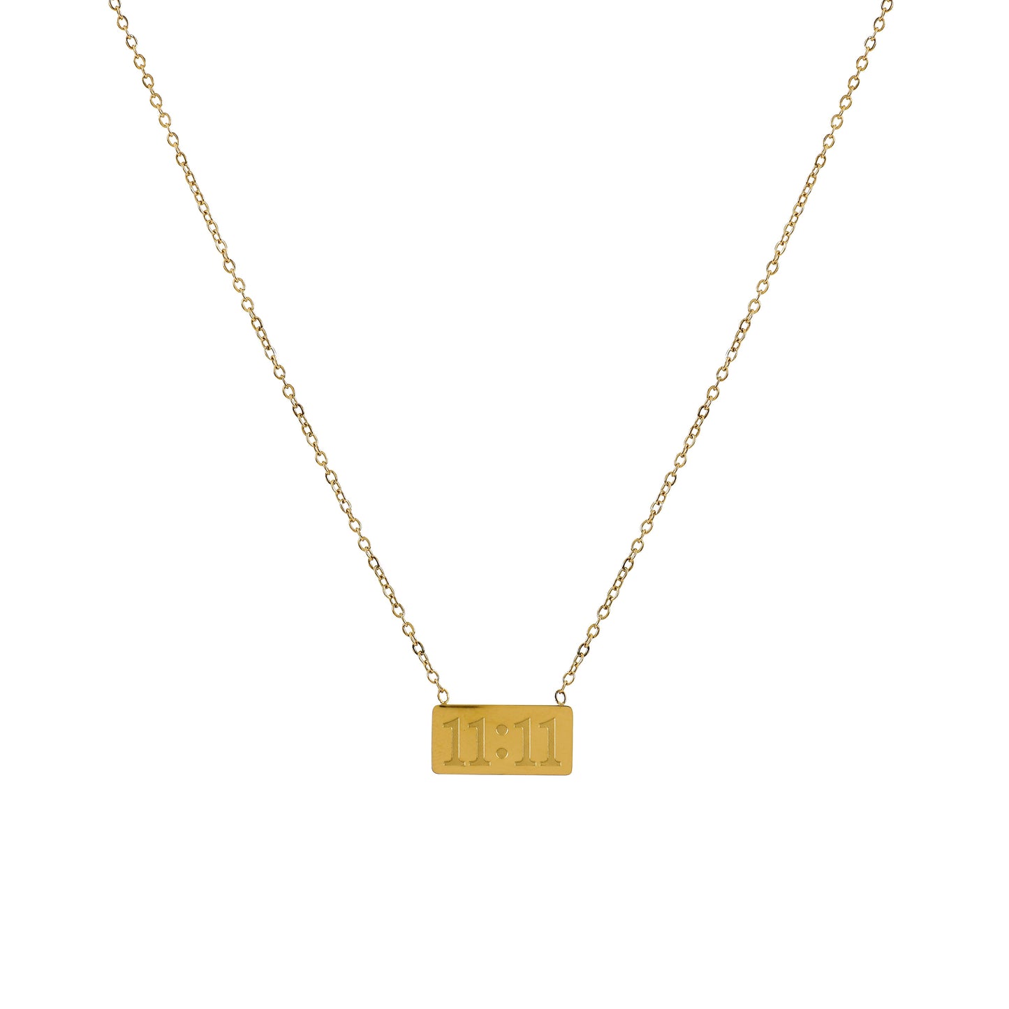 Gold 11:11 Angel Number Necklace for Women featuring a trendy and spiritual women necklace design