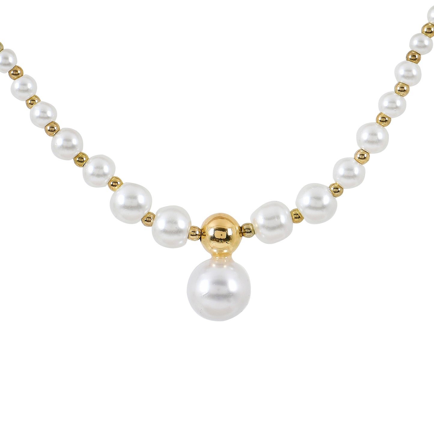 Gold Bead & Pearl Necklace for Women – perfect as a thoughtful pearl necklace gift for her