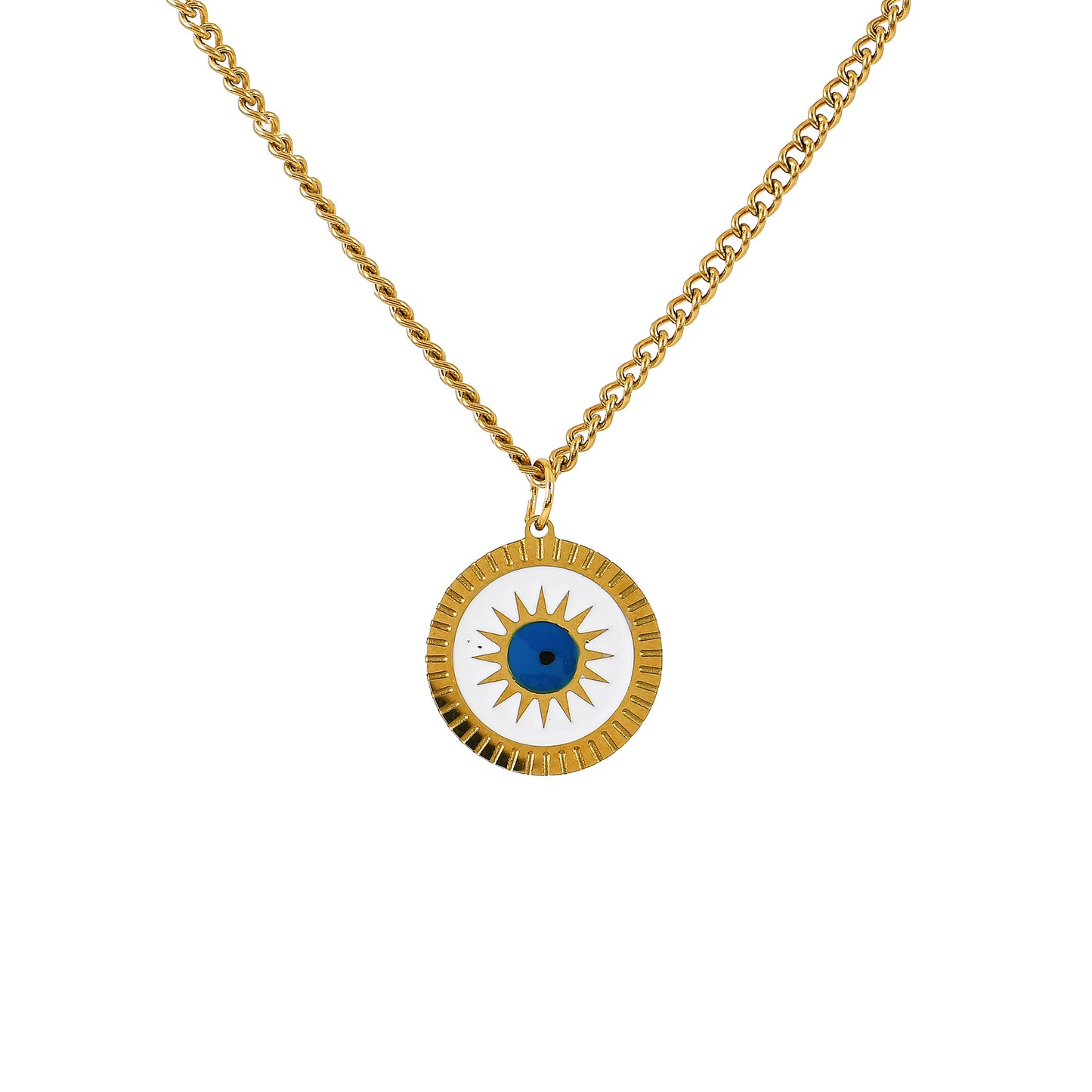 Gold Evil Eye Pendant Necklace for Women – a perfect simple necklace for girl who loves subtle charm