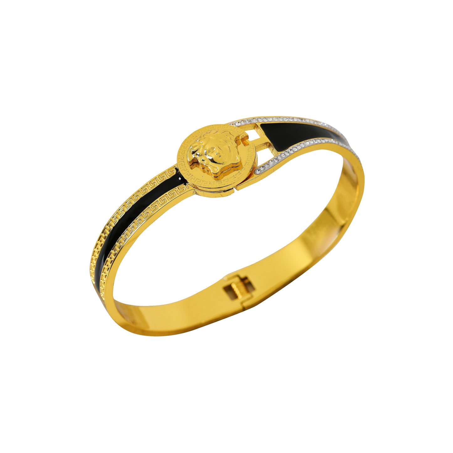 Gold Medusa Royal bracelet – trendy bracelet design for girls with enamel detailing and sparkle