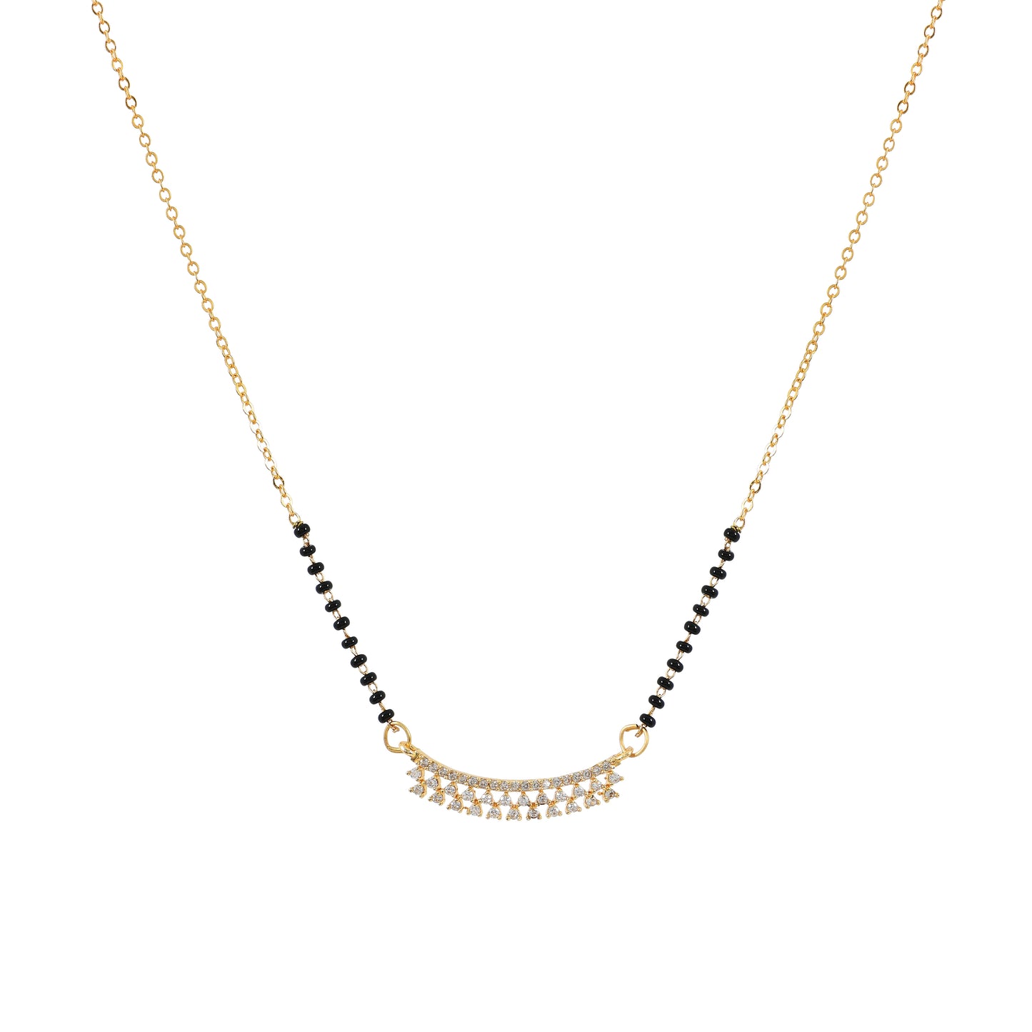 Gold Minimal CZ Mangalsutra for Women – elegant and lightweight daily wear jewelry