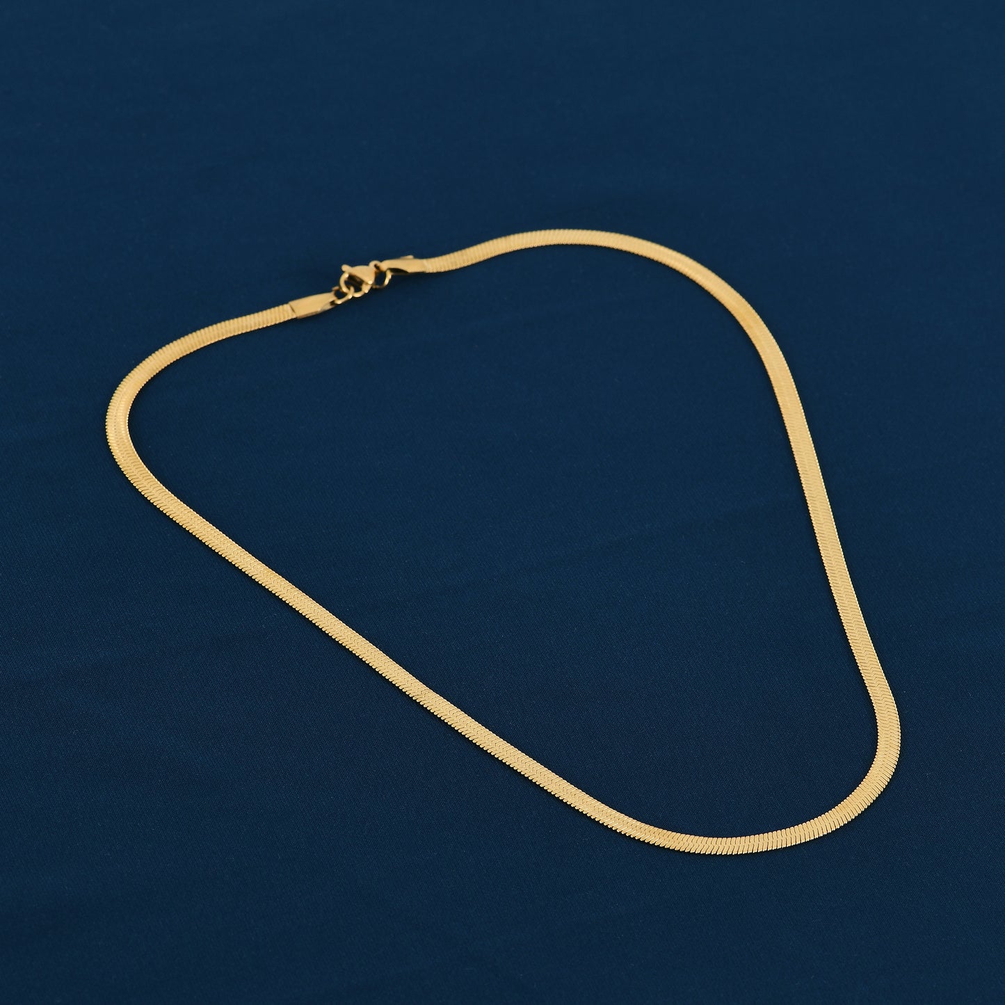 Gold plated snake chain for women – stylish, anti-tarnish necklace perfect for everyday and festive wear