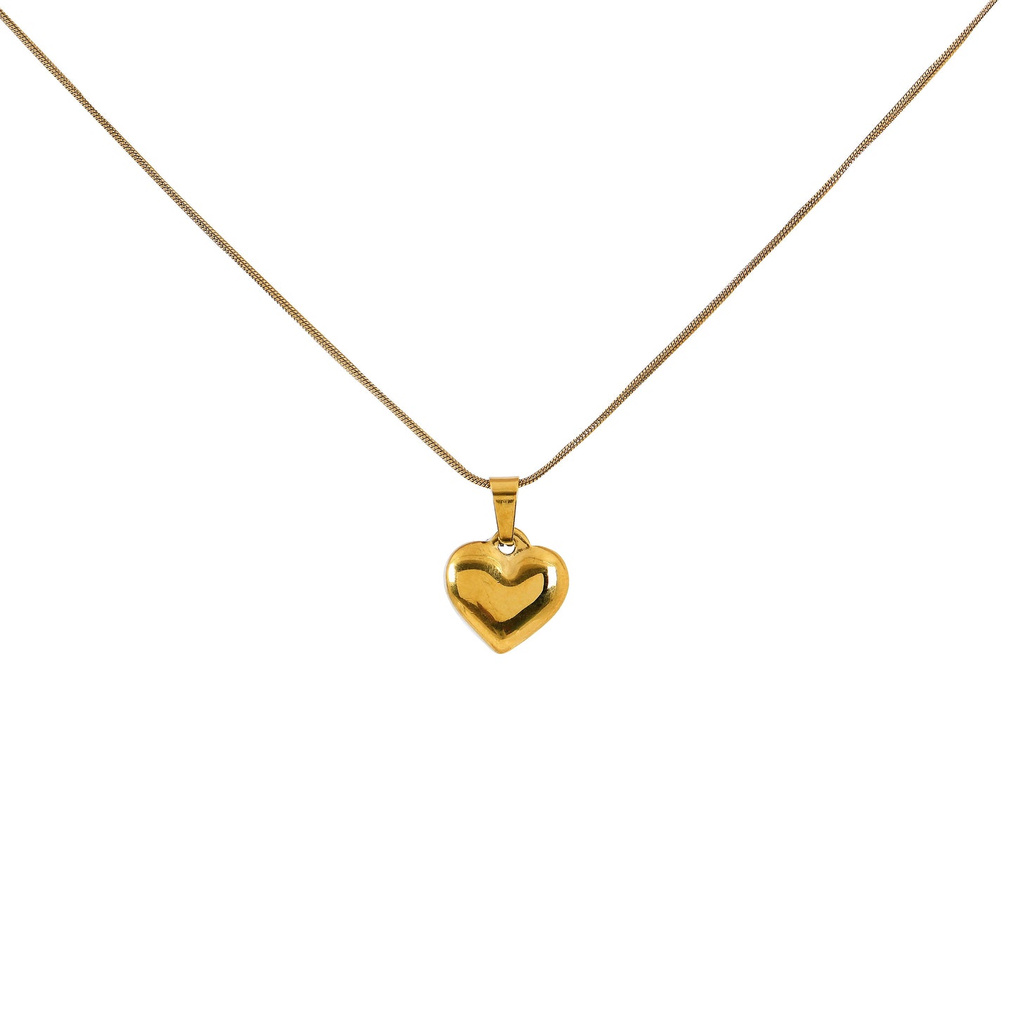 Gold Puffy Heart Necklace for Women – perfect choice in heart necklaces for women for gifting or everyday wear