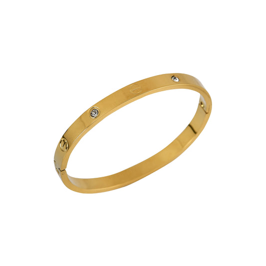 Golden Finish Bangle Gold Bracelet for Women – classic and shiny look in womens gold bangle bracelets for festive occasions