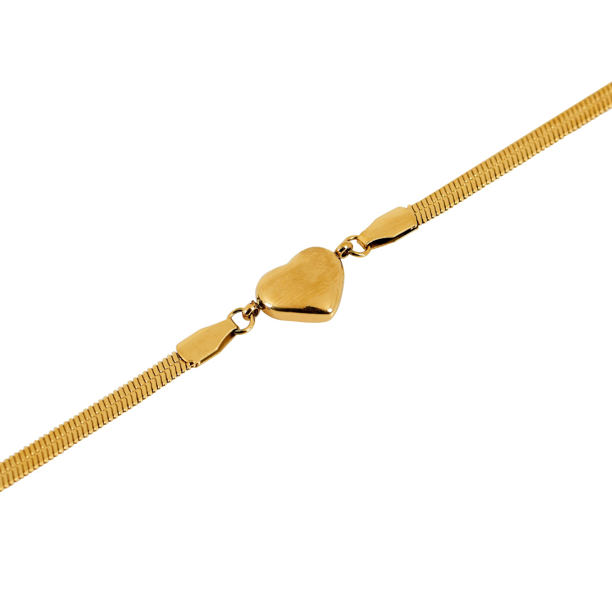 Golden Heart Charm Bracelet – elegant and modern gold bracelet design for women’s casual and festive looks