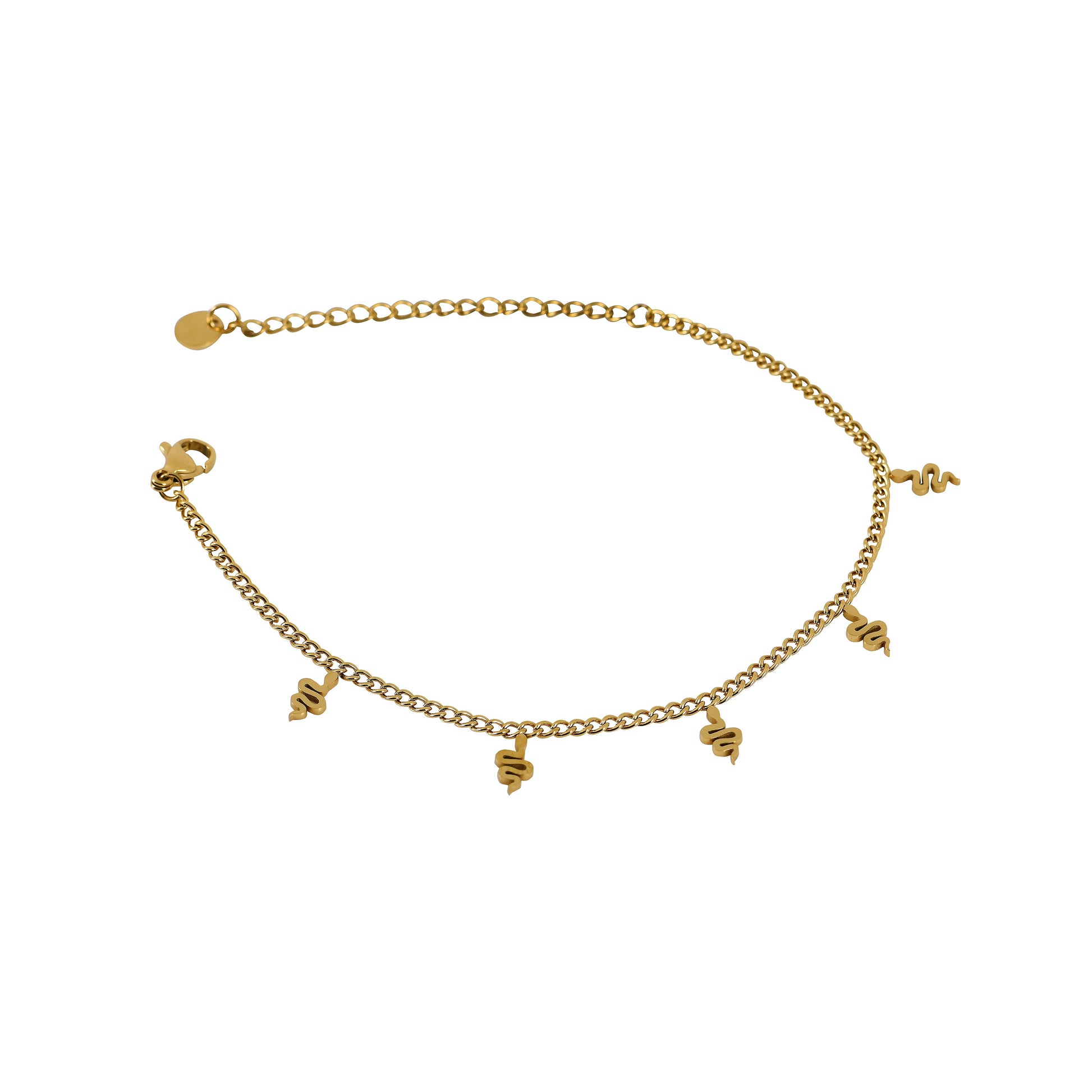 Golden Snake Charm Bracelet – stylish bracelet for women daily wear with adjustable fit