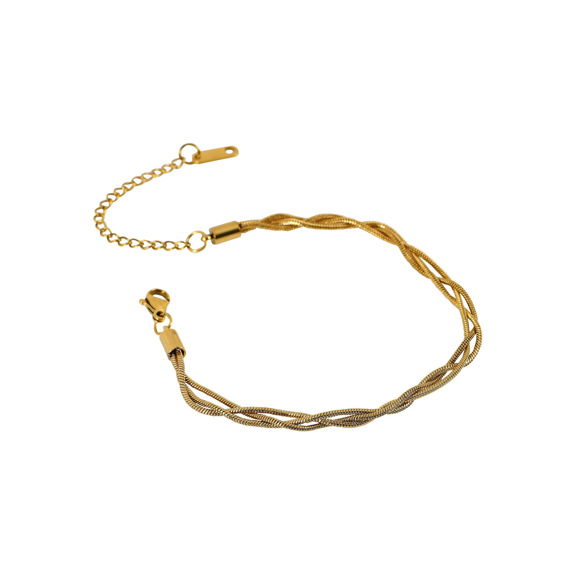 Golden Twisted Rope daily wear bracelet for women – lightweight, anti-tarnish, and comfortable