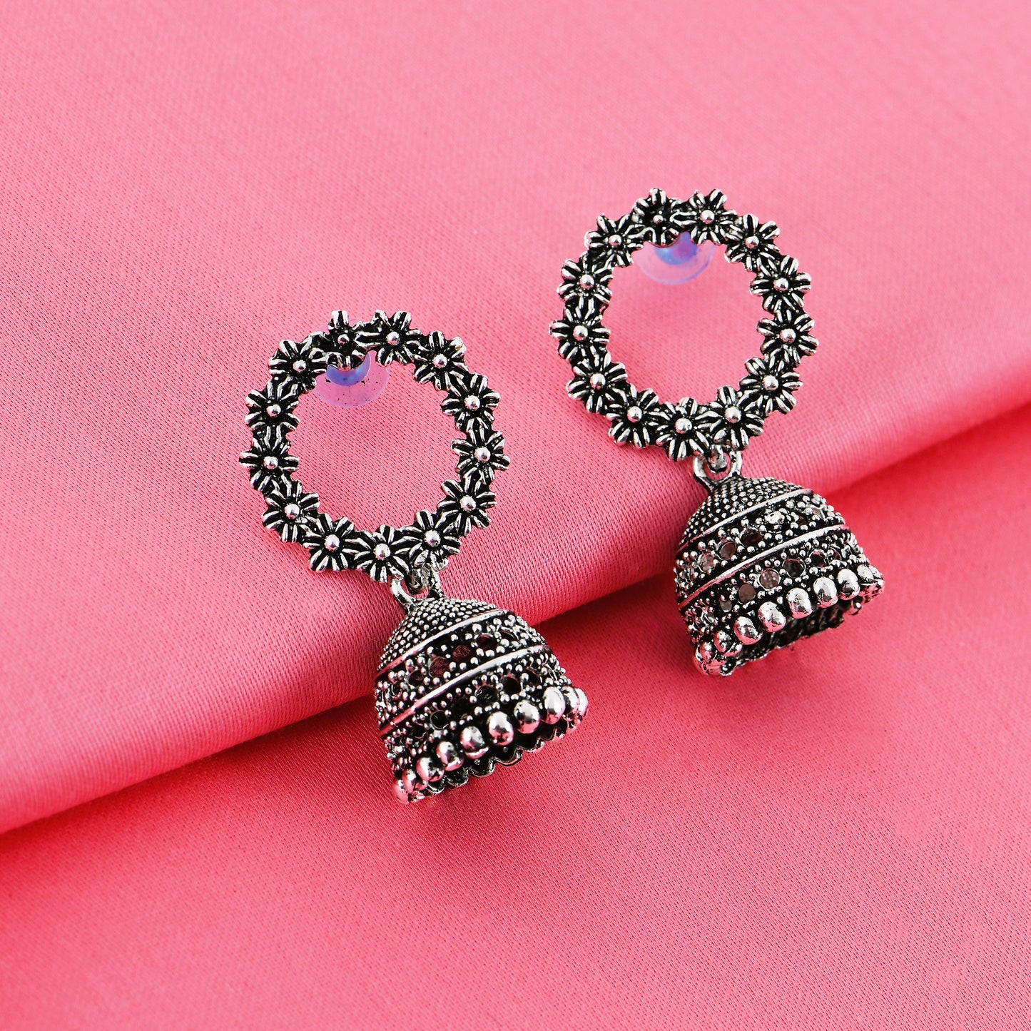 Oxidized Jhumka Combo Set For Women – 4 Pairs elegant oxidised jhumka earrings for weddings and parties