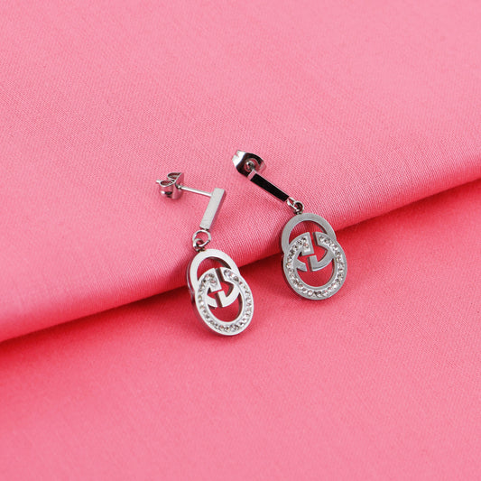 Silver Glam Dangle Silver Earrings For Women – trendy womens silver hoop earrings perfect for daily & party wear