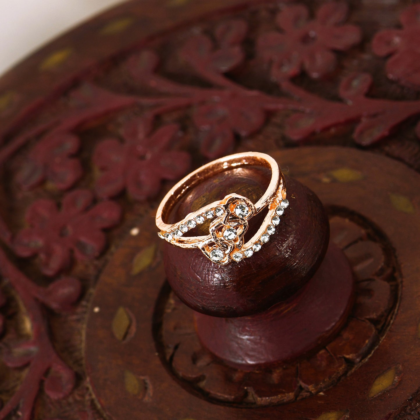 Women’s CZ Combo Rings – 4 Set elegant rose gold ring for women perfect for gifting