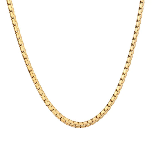 Buy Men Gold Box Necklace Link Chain - 21.5 Inch Delhi