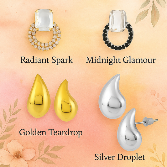 Women’s Stylish Earrings Combo 4 Pairs