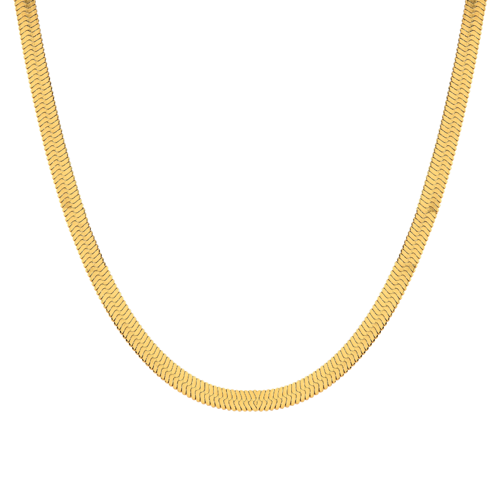 Men’s Gold Flat Snake Chain – 22 Inch