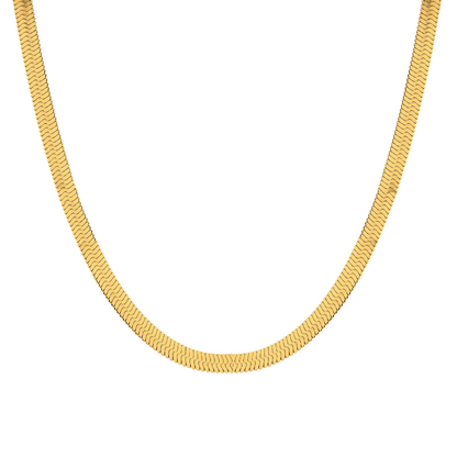 Men’s Gold Flat Snake Chain – 22 Inch