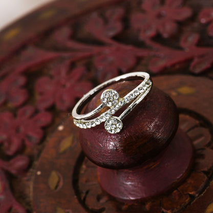4-Piece Silver CZ Ring For Women Combo Set with best ring price and value