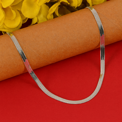 Men’s Silver Flat Snake Chain – 22 Inch