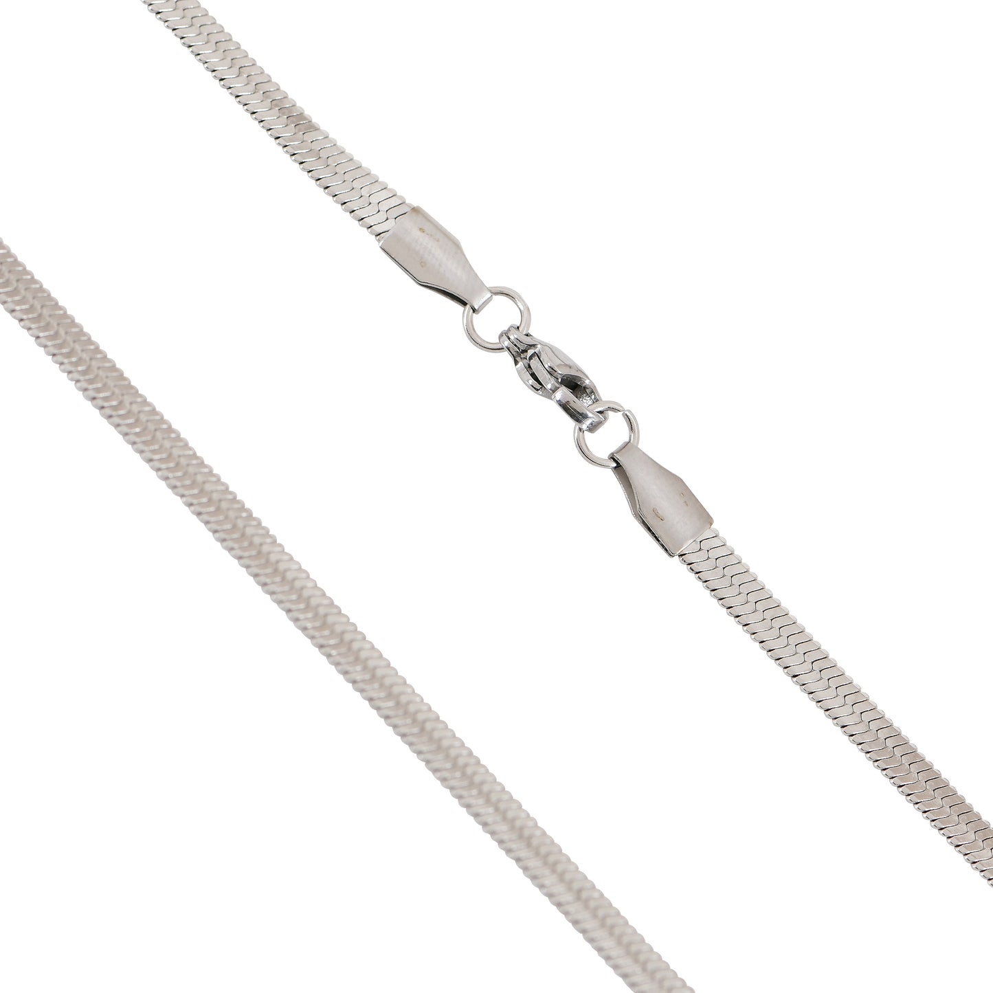 Men’s Silver Flat Snake Chain – 22 Inch