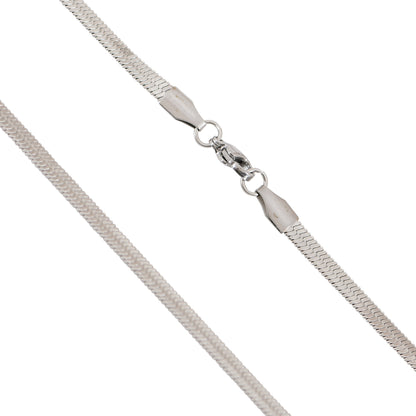 Men’s Silver Flat Snake Chain – 22 Inch