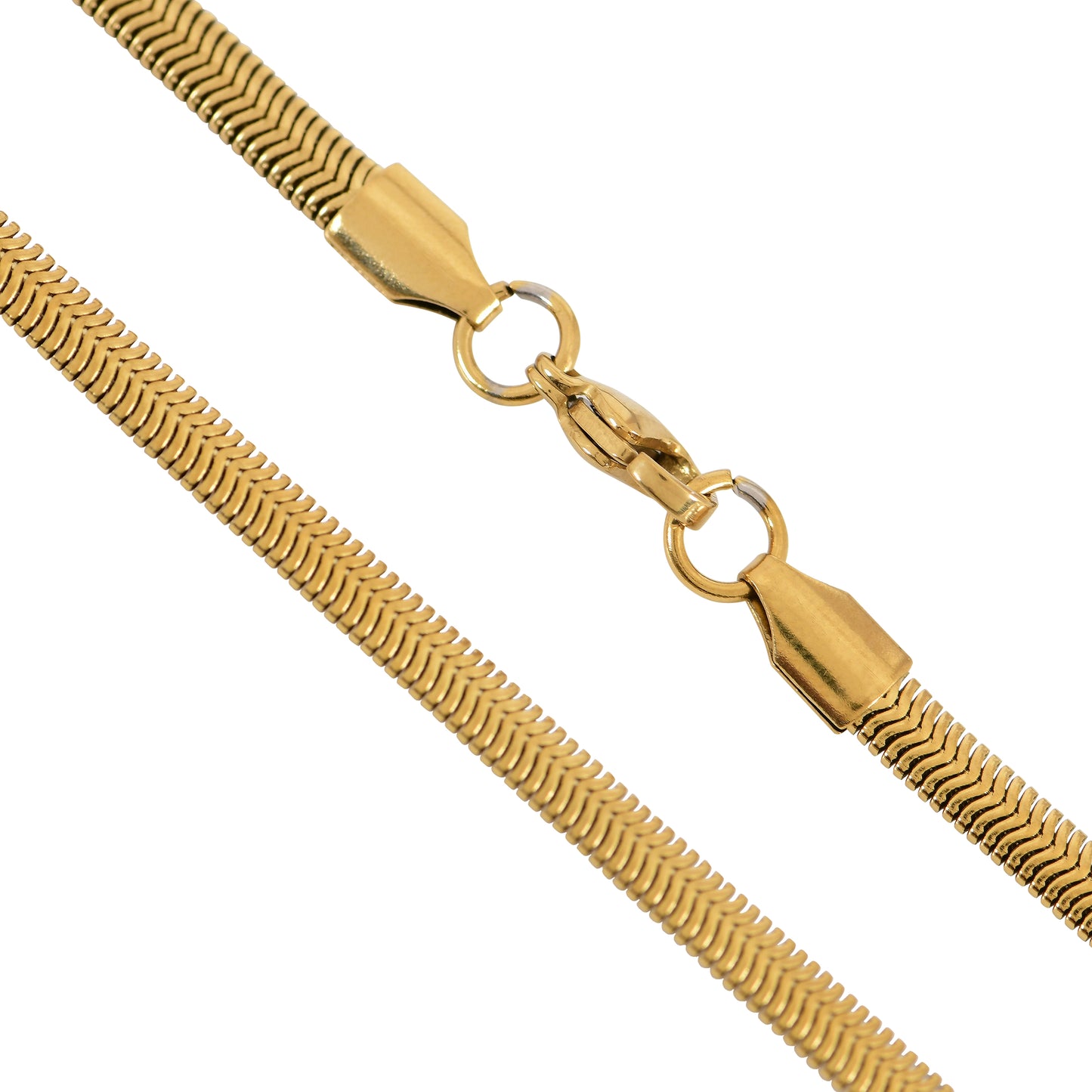 Men’s 3D Gold Snake Chain – 22 Inch