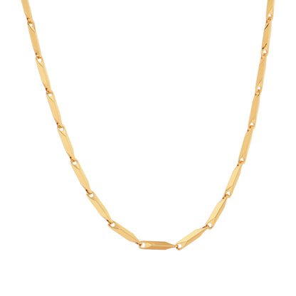 Men’s Gold Bar Link Chain – 22 Inch