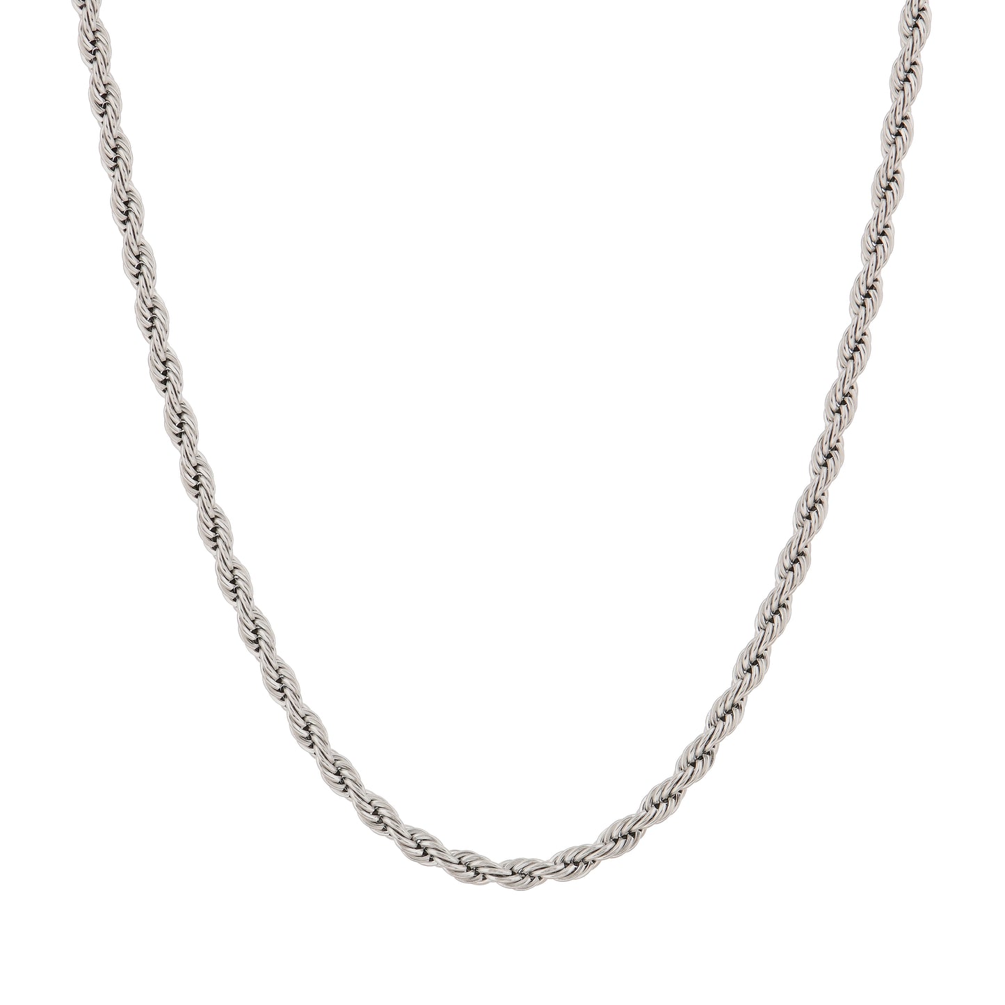 Men’s Silver Rope Chain – 22 Inch