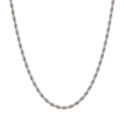 Men’s Silver Rope Chain – 22 Inch