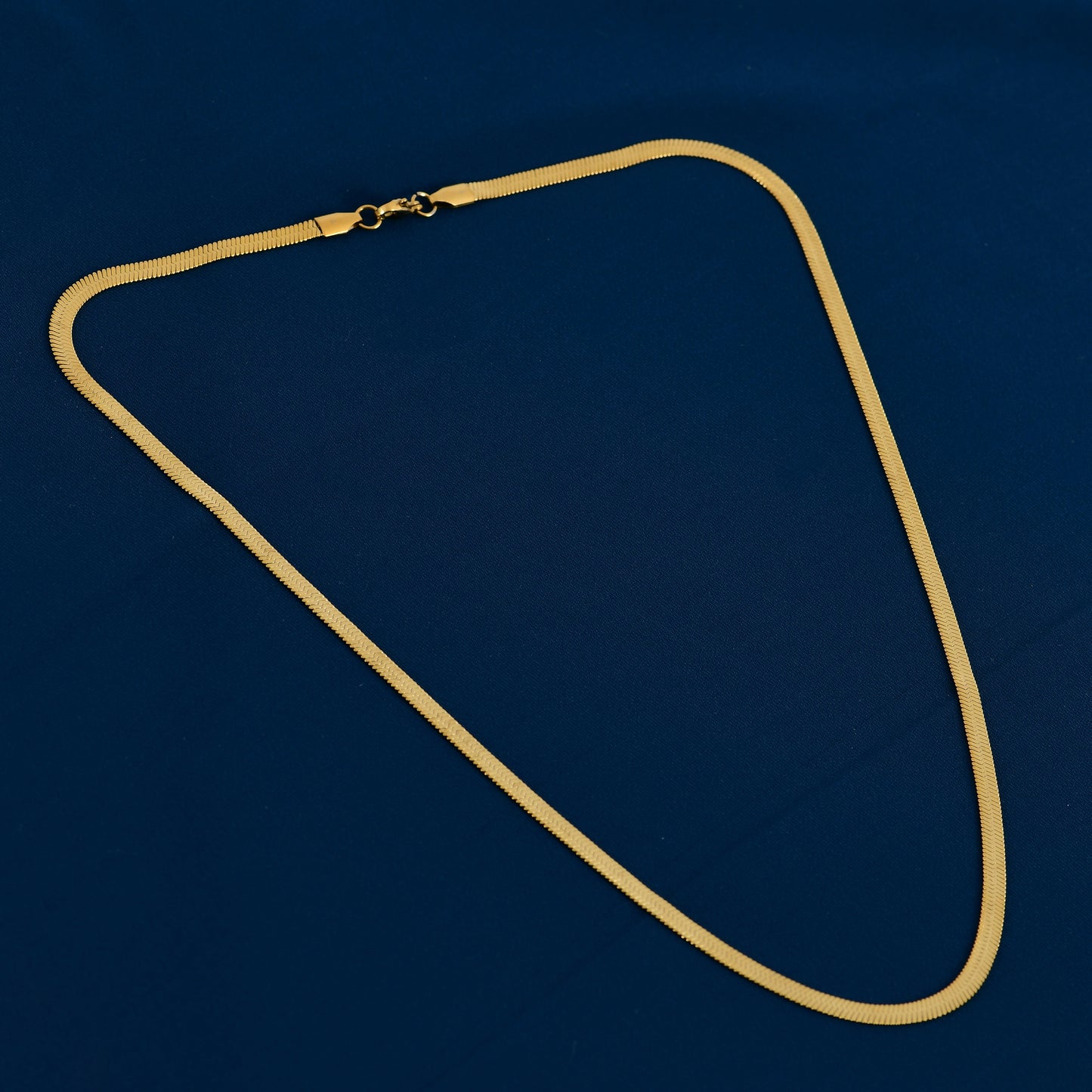 Men’s Gold Flat Snake Chain – 22 Inch