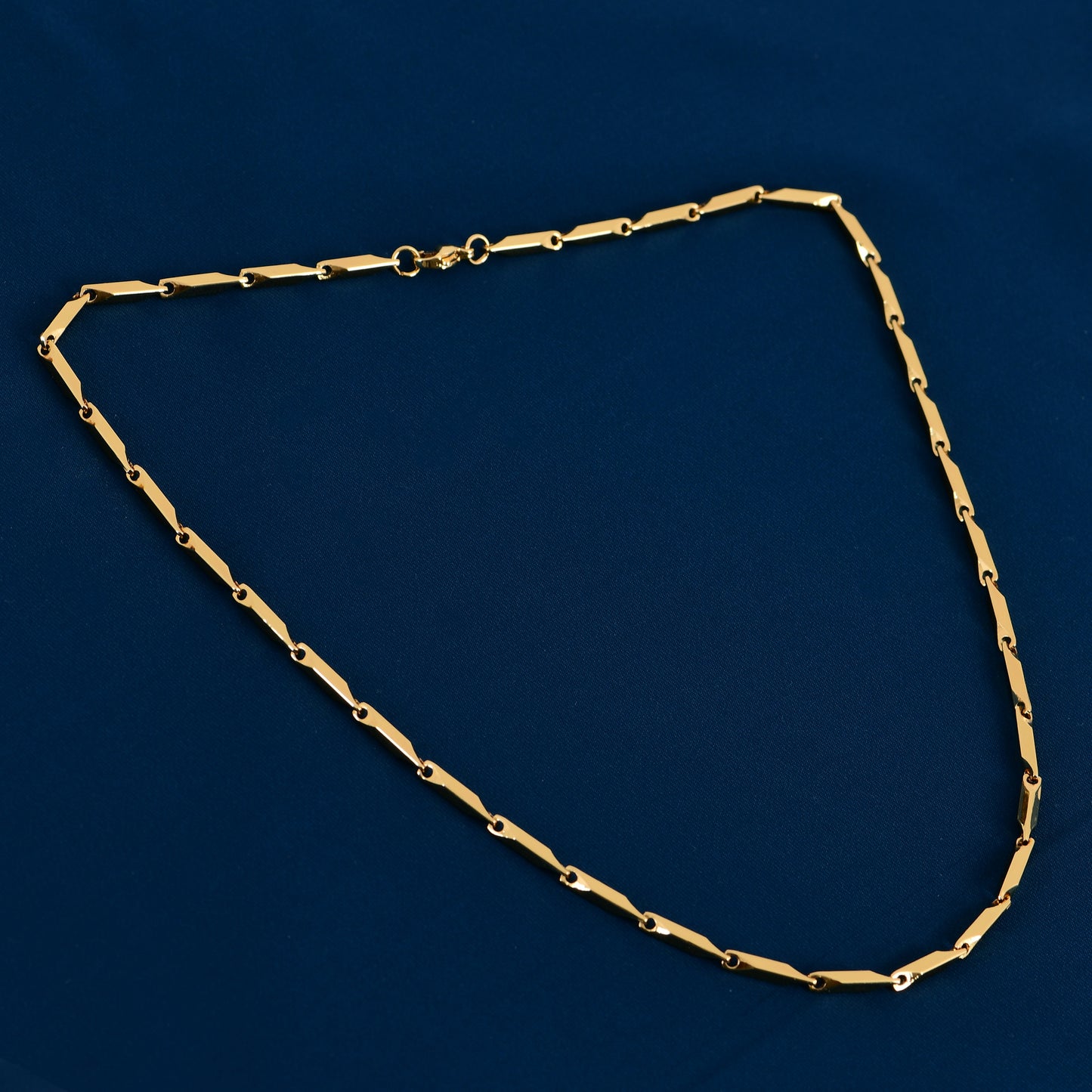 Men’s Gold Bar Link Chain – 22 Inch