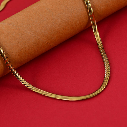 Men’s 3D Gold Snake Chain – 22 Inch