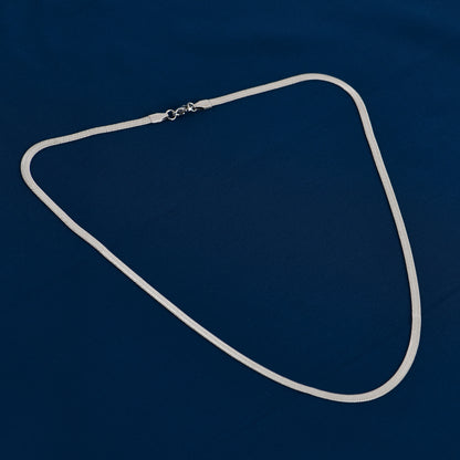 Men’s Silver Flat Snake Chain – 22 Inch