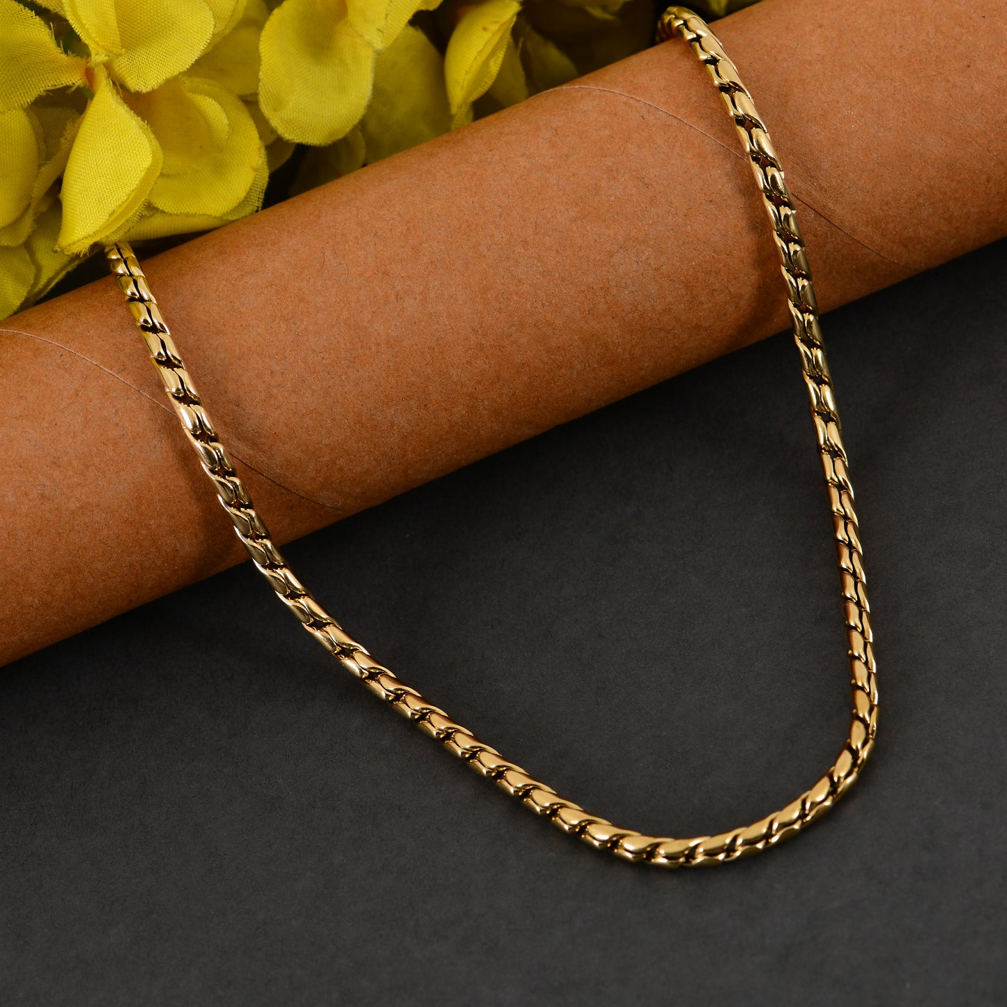 Men’s Gold Wheat Chain – 22 Inch