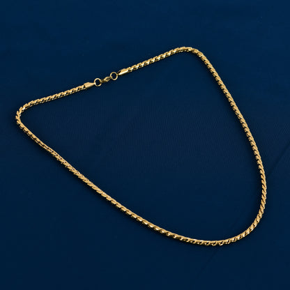 Men’s Gold Wheat Chain – 22 Inch
