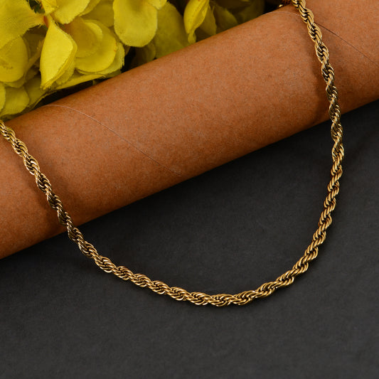 Men’s Gold Rope Chain – 22 Inch
