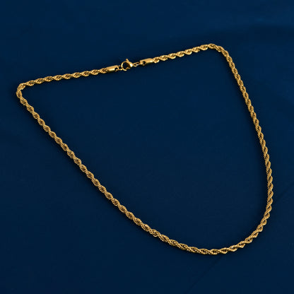 Men’s Gold Rope Chain – 22 Inch