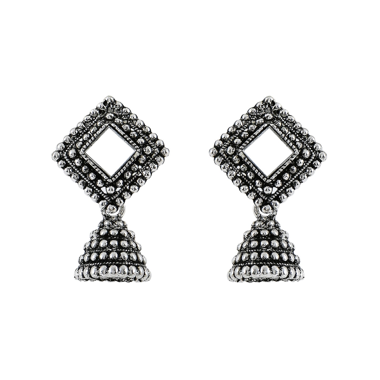 Tribal Mirror Jhumka Earrings