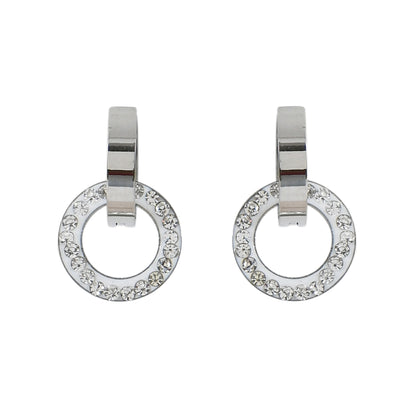 Silver Geometric Drop Earrings