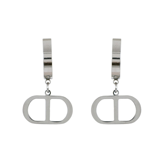 Silver Minimal Hoop Drops