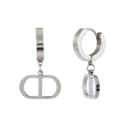 Silver Minimal Hoop Drops