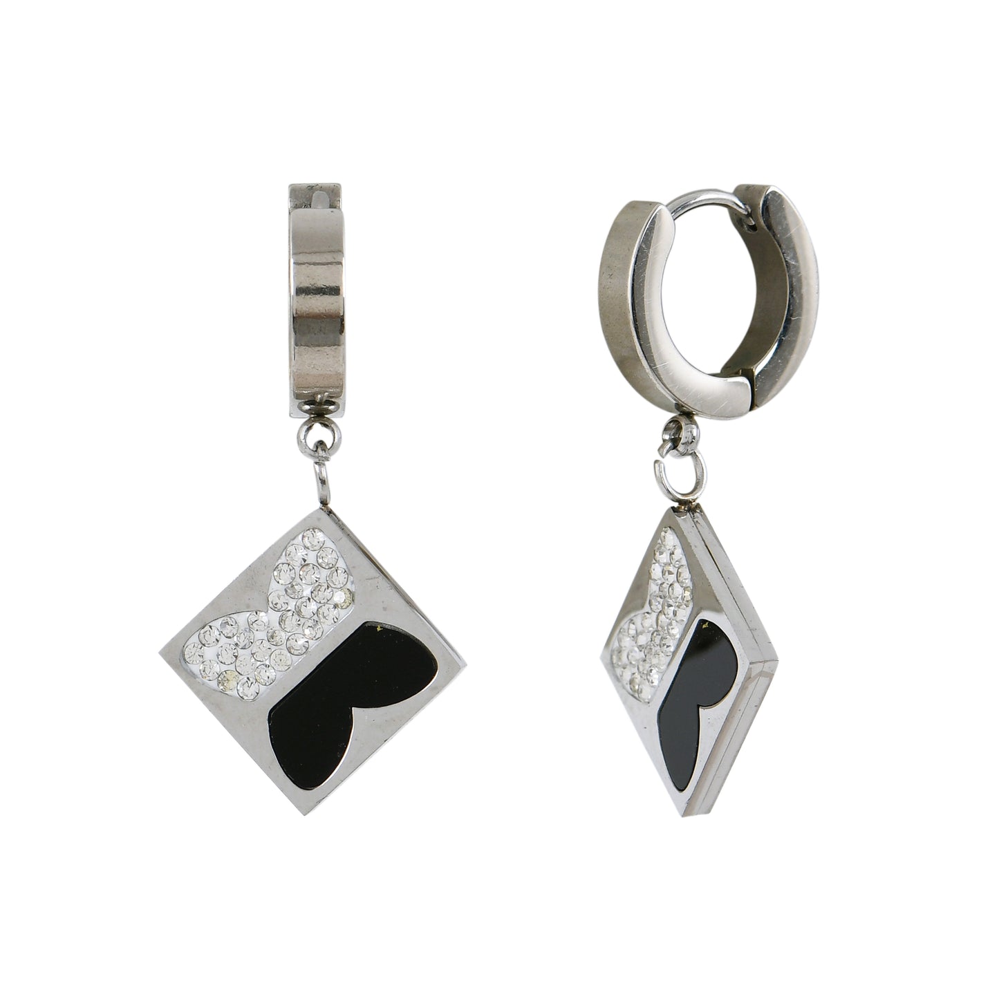 Silver Butterfly Drop Earrings